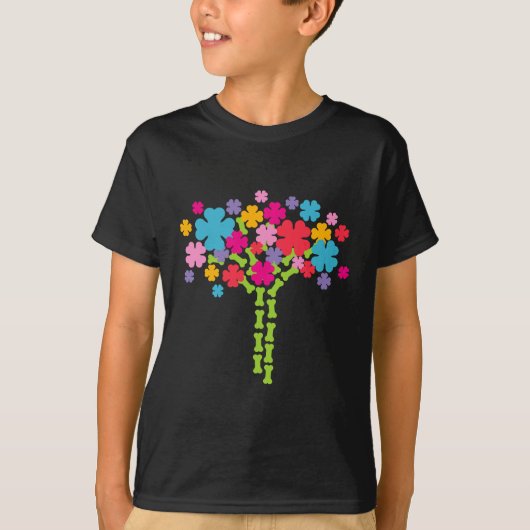 Hondenliefhebber - Bloemen T-shirt (Voorkant)