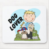 Hondenliefhebber Blond Boy T shirten en geschenken Muismat (Voorkant)