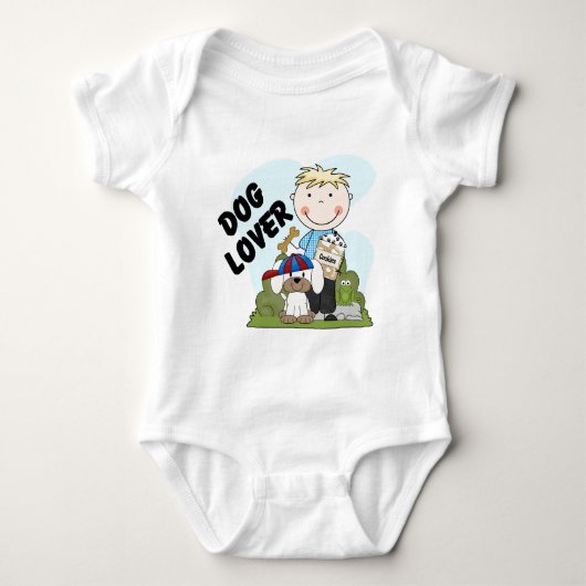 Hondenliefhebber Blond Boy T shirten en geschenken Romper (Voorkant)