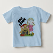 Hondenliefhebber Blond Meisje T-shirts en geschenk (Voorkant)