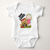Hondenliefhebber Blond Meisje T-shirts en geschenk (Voorkant)