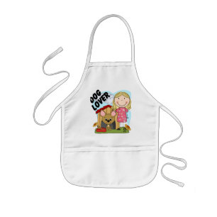 Hondenliefhebber Blond Meisje T-shirts en geschenk Kinder Schort
