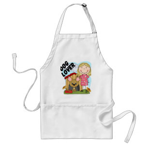 Hondenliefhebber Blond Meisje T-shirts en geschenk Standaard Schort