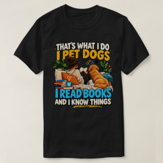 Hondenliefhebber Boekenwurm Leeshumor T-shirt