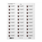 Hondenliefhebber Boston Terrier Dracula Dog Hallow Etiket (Full Sheet)