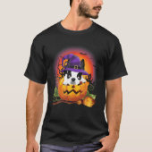 Hondenliefhebber Boston Terrier Witch Pumpkin Hall T-shirt (Voorkant)