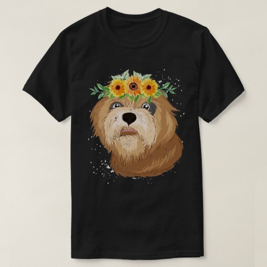 Hondenliefhebber Botany Flower Crown Hondenras Cav T-shirt (Design voorkant)