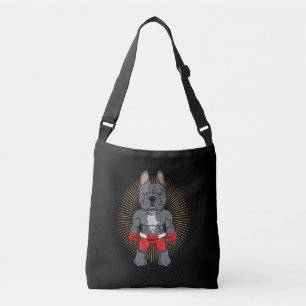 Hondenliefhebber   Brave French Bulldog Fighter Crossbody Tas