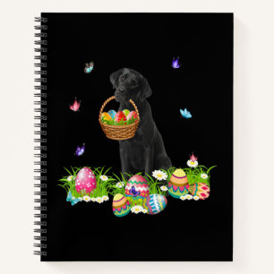 Hondenliefhebber   Bunny Black Labrador Dog & Paas Notitieboek