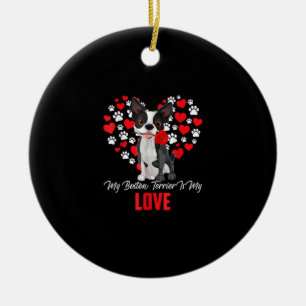 Hondenliefhebber cadeau voor vrouwen in mijn Bosto Keramisch Ornament