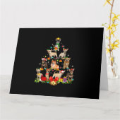 Hondenliefhebber Cadeaus Chihuahua Boom Kerst Lich Kaart (Gele Bloem)