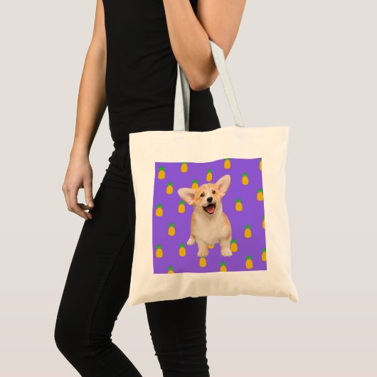 Hondenliefhebber canvas tas Grappig Hondengezicht (Voorkant (product))