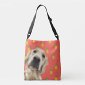Hondenliefhebber canvas tas Grappig Hondengezicht (Achterkant)