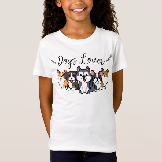 Hondenliefhebber - cartoon hond t-shirt (Voorkant)