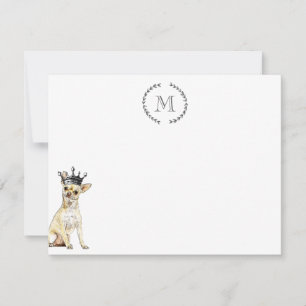 Hondenliefhebber Chihuahua Personalized Royal Notitiekaartje