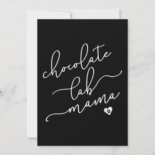 Hondenliefhebber | Chocolade Lab Mama Kaart (Voorkant)
