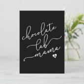 Hondenliefhebber | Chocolade Lab Mama Kaart (Staand voorkant)