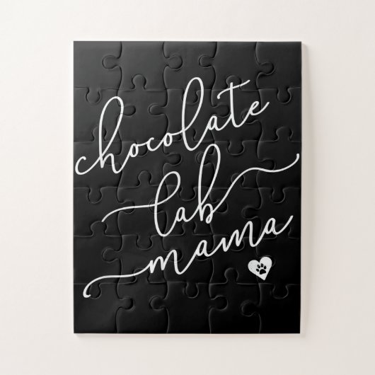 Hondenliefhebber | Chocolade Lab Mama Legpuzzel (Verticaal)
