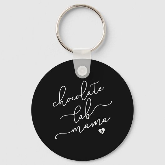 Hondenliefhebber | Chocolade Lab Mama Sleutelhanger (Voorkant)