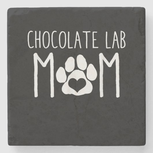 Hondenliefhebber | Chocolade Lab Moeder Stenen Onderzetter (Voorkant)