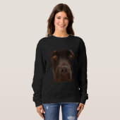 Hondenliefhebber | Chocolade Labrador Dark Brown D Trui (Voorkant volledig)