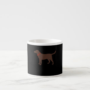 Hondenliefhebber   Chocolade Labrador Dog Silhouet Espresso Kop