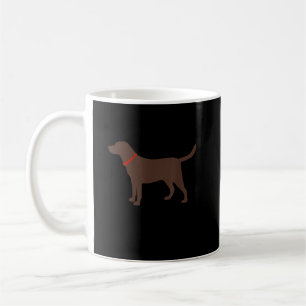 Hondenliefhebber Chocolade Labrador Dog Silhouet Koffiemok