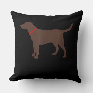 Hondenliefhebber Chocolade Labrador Dog Silhouet Kussen