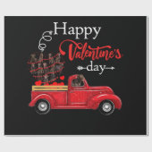 Hondenliefhebber | Chocolade Labrador Happy Valent Cadeaupapier (Vlak)