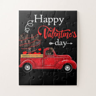 hondenliefhebber   Chocolade Labrador Happy Valent Legpuzzel