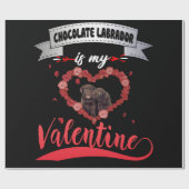 Hondenliefhebber | Chocolade Labrador is mijn Vale Cadeaupapier (Vlak)
