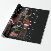 hondenliefhebber | Chocolade Labrador-kerstboom Cadeaupapier (Uitgerold)