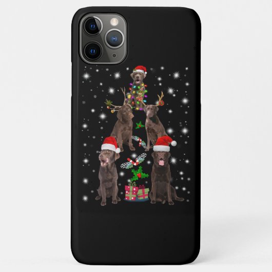 Hondenliefhebber | Chocolade Labrador-kerstboom Case-Mate iPhone Case (Achterkant)