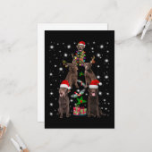 hondenliefhebber | Chocolade Labrador-kerstboom Kaart (Voorkant / Achterkant in situ)