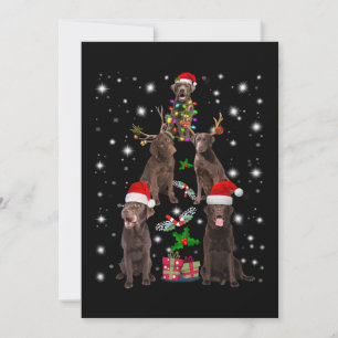 hondenliefhebber   Chocolade Labrador-kerstboom Kaart