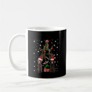 Hondenliefhebber Chocolade Labrador-kerstboom Koffiemok