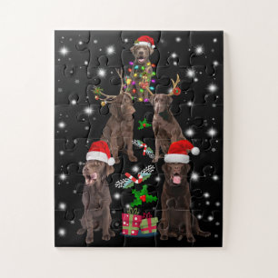 Hondenliefhebber   Chocolade Labrador-kerstboom Legpuzzel