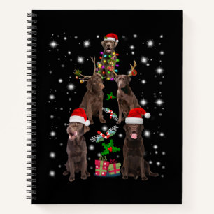 Hondenliefhebber   Chocolade Labrador-kerstboom Notitieboek