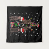 hondenliefhebber | Chocolade Labrador-kerstboom Wandkleed (Voorkant (horizontaal))