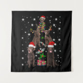 hondenliefhebber | Chocolade Labrador-kerstboom Wandkleed (Voorkant)