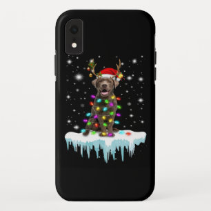 Hondenliefhebber   Chocolade Labrador-kerstlicht Case-Mate iPhone Case
