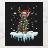 Hondenliefhebber | Chocolade Labrador-kerstlicht Wijn Etiket (Enkel label)