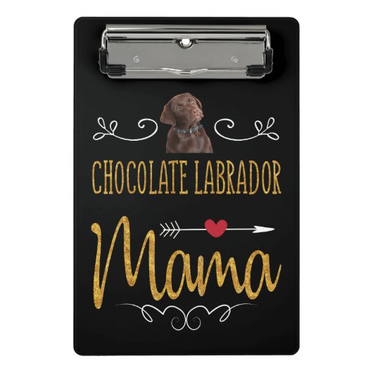 Hondenliefhebber | Chocolade Labrador Mama Mini Klembord (Voorkant)