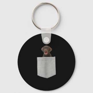 Hondenliefhebber | Chocolade labrador puppy in zak Sleutelhanger