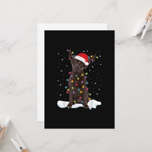 Hondenliefhebber | Chocolade Labrador Retriever Ke Kaart (Voorkant / Achterkant in situ)