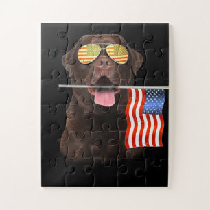 Hondenliefhebber   Chocolade Labrador USA American Legpuzzel