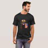 hondenliefhebber | Chocolade Labrador USA American T-shirt (Voorkant volledig)