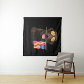Hondenliefhebber | Chocolade Labrador USA American Wandkleed (In Situ (horizontaal))