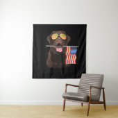 Hondenliefhebber | Chocolade Labrador USA American Wandkleed (In situ)