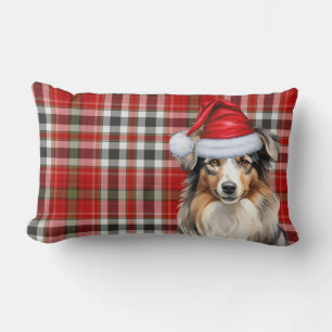 Hondenliefhebber Christmas Australian Shepherd Red Kussen